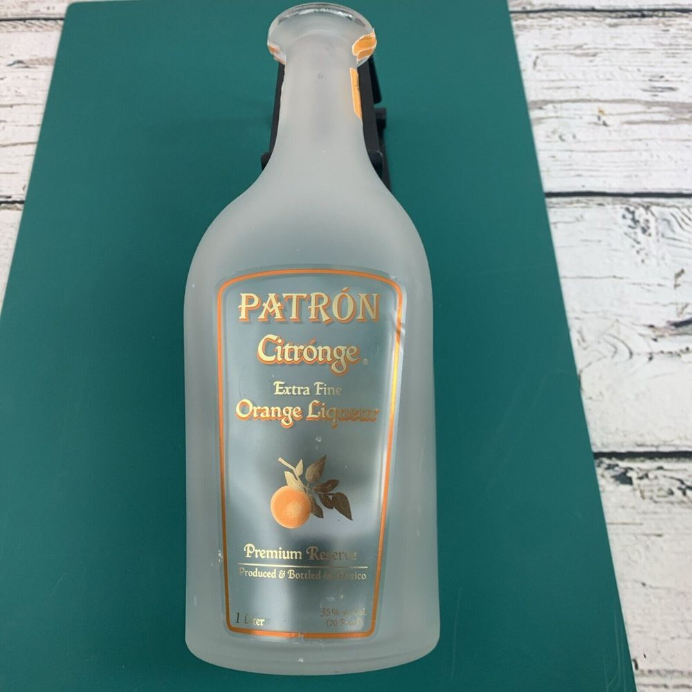 EMPTY Patron Citronge Extra Fine Orange Liqueur Bottle 1 Liter w/o‎ Stopper